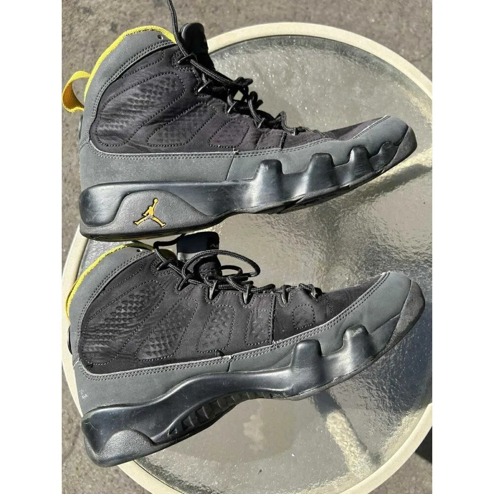 Air Jordan 9 Retro Dark Charcoal & University Gold - Men's 10.5 Women's 12 Shoes